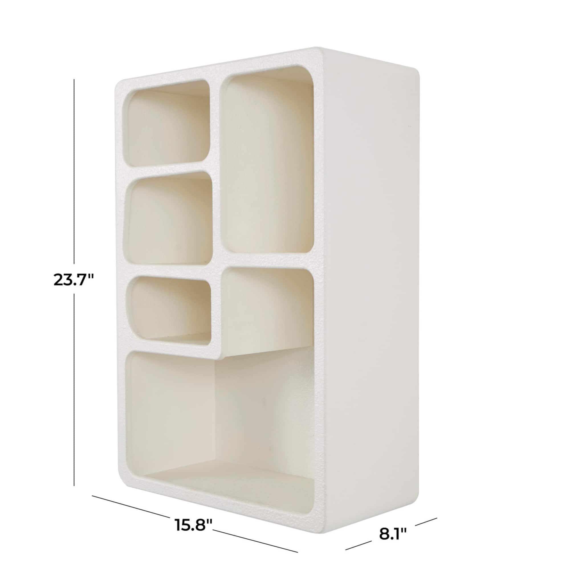 24" Cream Rectangle Wall Shelf
